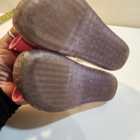 Mini Melissa Girls Pink and Clear Rubber Casual Shoes with Mary Jane Strap 9 - Picture 10 of 13